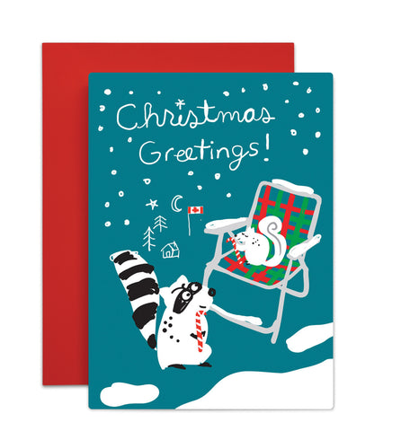 Christmas Raccoons of Canada Cards