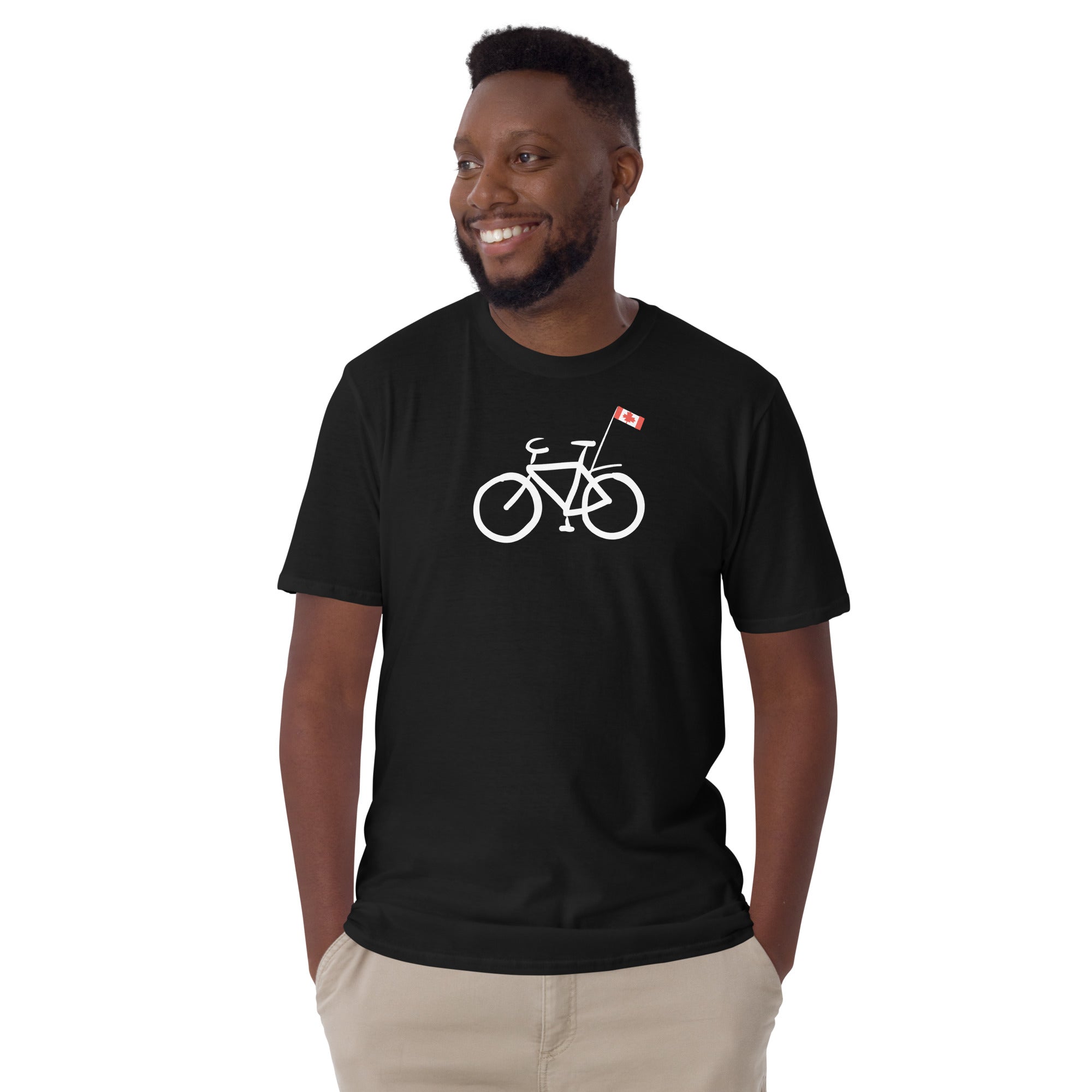 Bike with Canadian flag