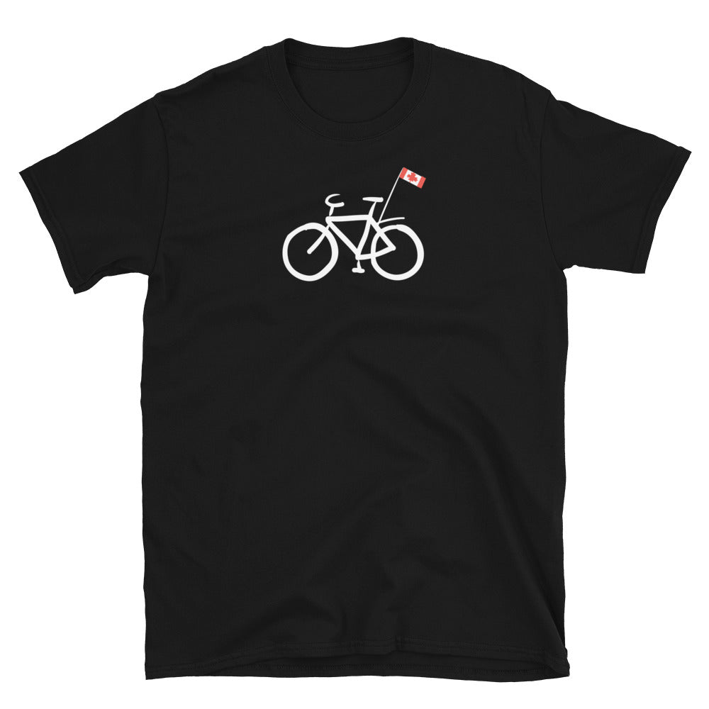 Bike with Canadian flag