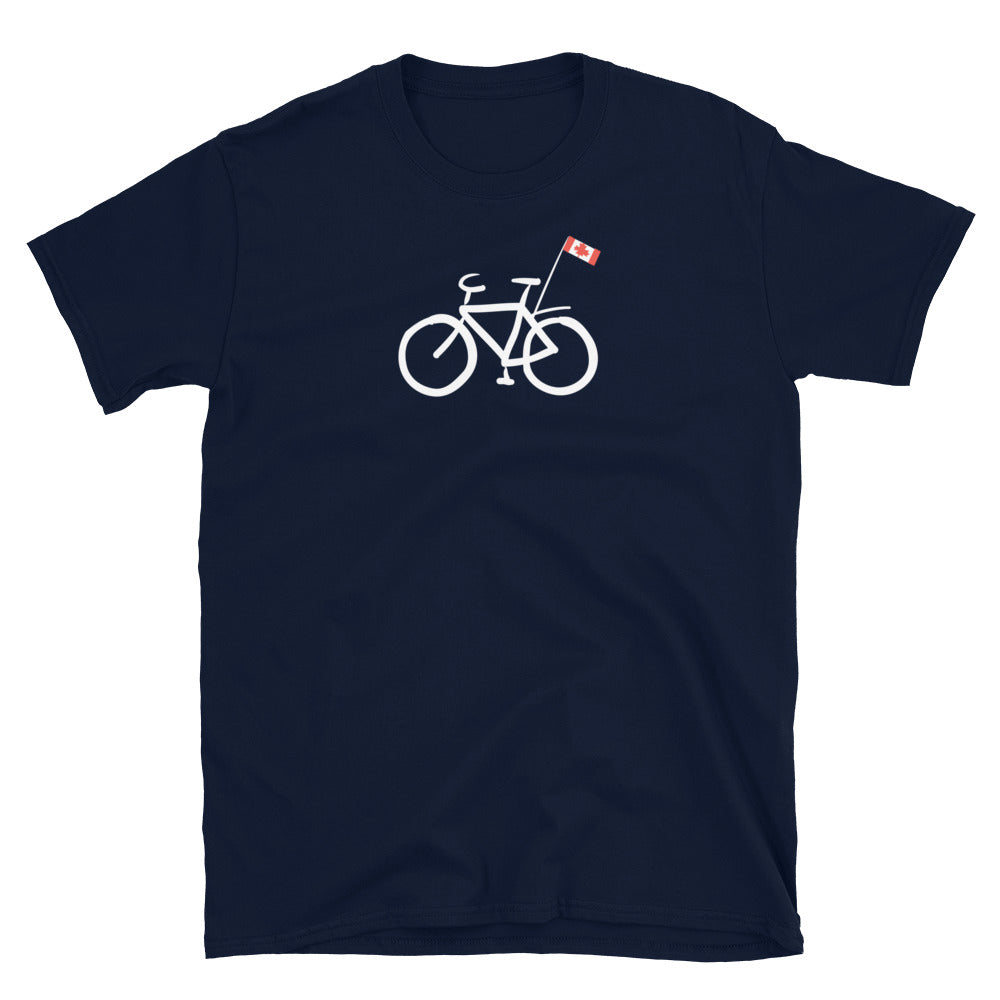 Bike with Canadian flag