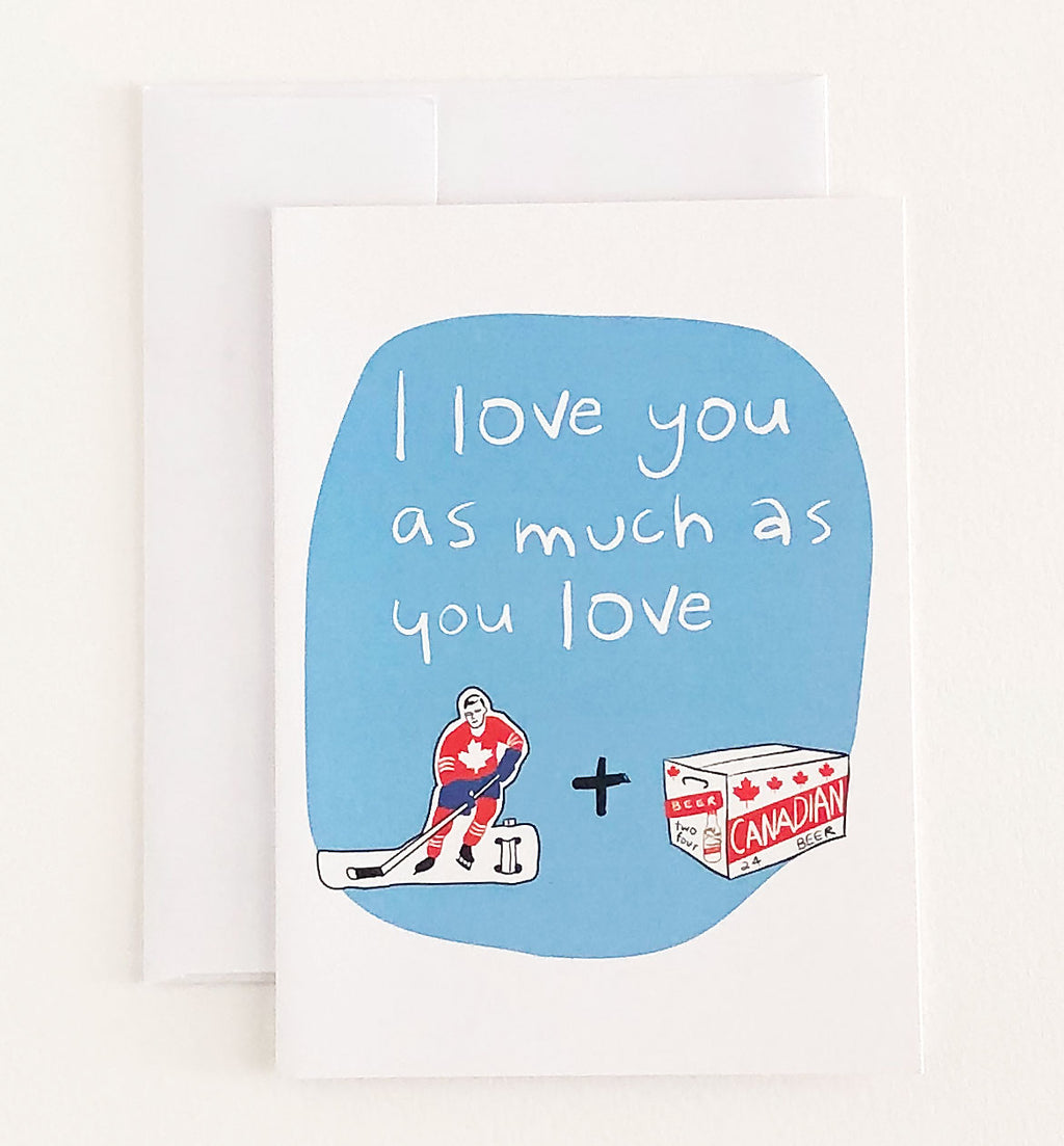 I Love You Hockey & Beer Valentine's Day